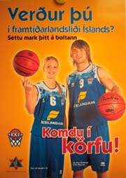Plakat með Jón Arnóri og Öldu Leif